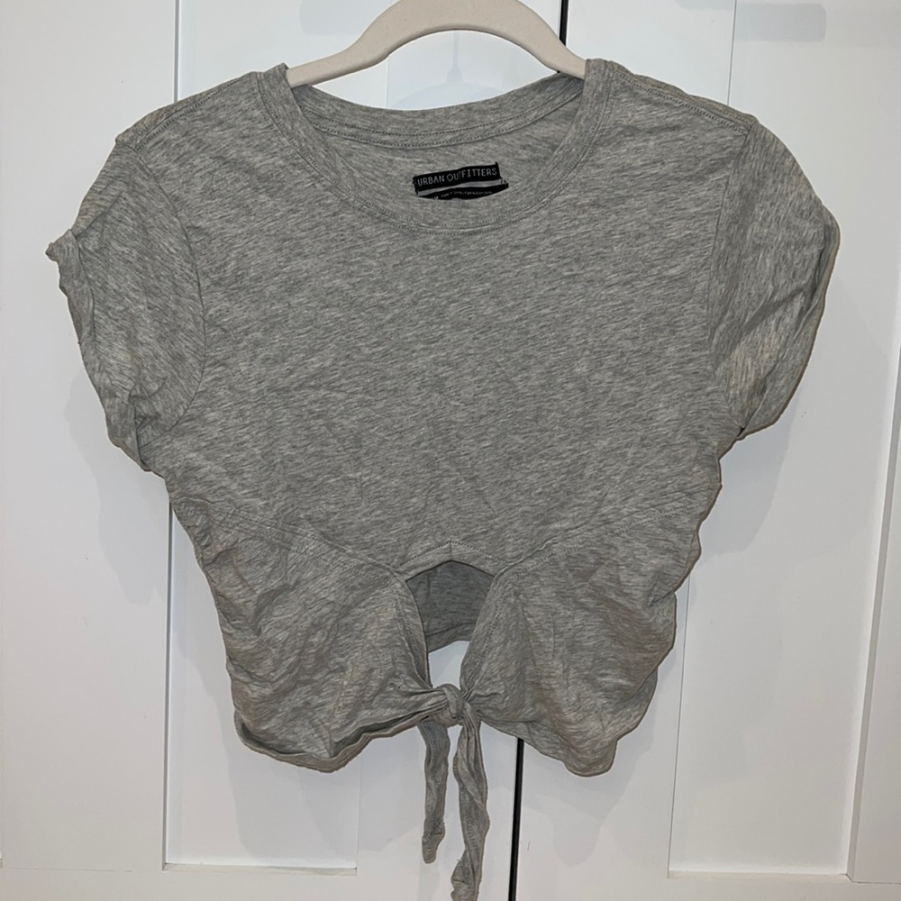 Soft, Grey T-Shirt W/ Tie